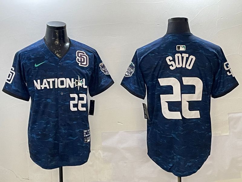 Men San Diego Padres 22 Soto Blue All star 2025 Nike MLB Jersey style 3